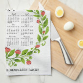 2025 Kalender Schattigee Bloemen Theedoek (Quarter Fold)