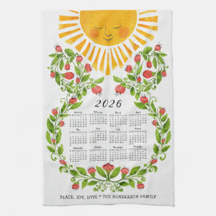 2025 Kalender Schattigee Bloemen Theedoek