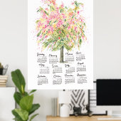 2025 Kalender Tall Waterverf Regenboog Douche Tree Poster (Thuiskantoor)