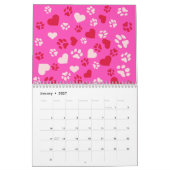 2025 Kalender Twee foto's, Naam, Roze (Jan 2027)