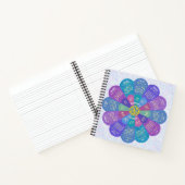 2025 Kalender Unieke Boho Paarse Bloem Custom Notitieboek (Binnen)