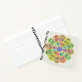 2025 Kalender Unieke Boho Retro Bloem met Naam Notitieboek (Binnen)