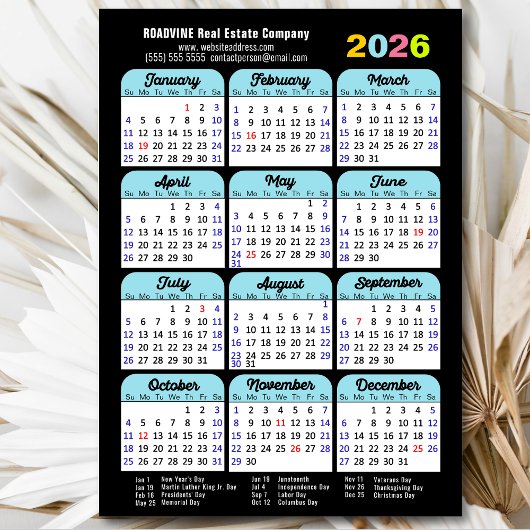 2025 Kalender US Feestdagen Eenvoudig Zakelijk Mag