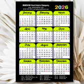 2025 Kalender US Feestdagen Green Corporate Magnet