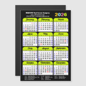 2025 Kalender US Feestdagen Green Corporate Magnet (Voorkant / Achterkant)