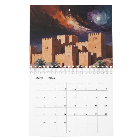 2025 Kalender van de Kasbahs van Zuid-Marokko (Mar 2026)