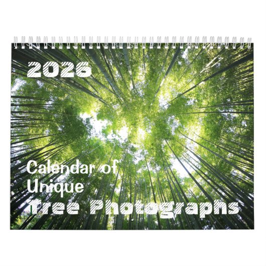2025 Kalender van unieke boomfoto's Aanpassen (Hoes)