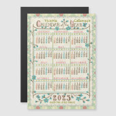 2025 Kalender Victoriaans Art Nouveau Custom Magne (Voorkant / Achterkant)