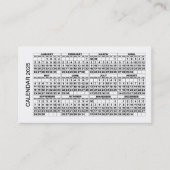 2025 Kalender Visitekaartje horizontaal Wit (Voorkant)