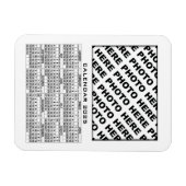 2025 Kalender Voeg 1 foto's Magneet Wit (Horizontaal)