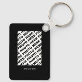 2025 Kalender Voeg 2 foto's toe Metalen Sleutelhan Sleutelhanger (Achterkant)