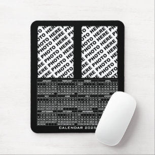 2025 Kalender Voeg 2 Verticale Foto's Mousepad zwa Muismat