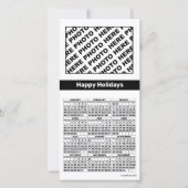 2025 Kalender Voeg 4 foto's toe Kaart Eenvoudig Zw (Voorkant)