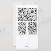 2025 Kalender Voeg 4 foto's toe Kaart Eenvoudig Zw (Achterkant)