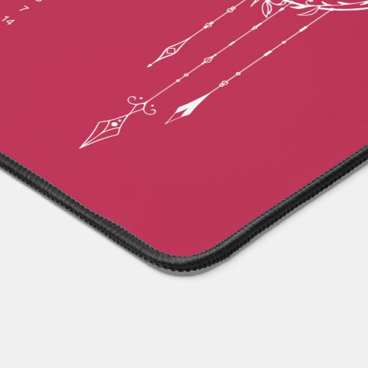 2025 Kalender Voljaar Boho Dusty Roos Desk Mat (Hoek)