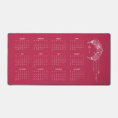 2025 Kalender Voljaar Boho Dusty Roos Desk Mat (Voorkant)