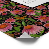 2025 Kalender Volle Jaar Kegelbloemen Poster (Hoek)