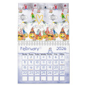 2025 Kalender Vrolijk Kerstfeest Gelukkige Verjaar (Feb 2026)