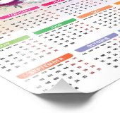 2025 Kalender Waterverf Bloemen Foto Afdruk (Hoek)