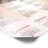 2025 Kalender Waterverf Eenhoorn Roze Regenboog Foto Afdruk (Hoek)