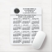 2025 Kalender Wit Custom Business Logo Naam Easy Muismat (Met muis)