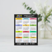 2025 Kalender Zakelijk Elegant Roze Minimalist Feestdagenkaart (Staand voorkant)