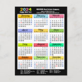 2025 Kalender Zakelijk Elegant Roze Minimalist Feestdagenkaart (Voorkant)