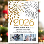 2025 Kalender Zakelijk Feestelijk Vuurwerk Goud