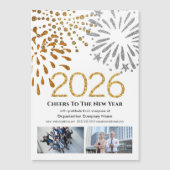 2025 Kalender Zakelijk Feestelijk Vuurwerk Goud (Voorkant)