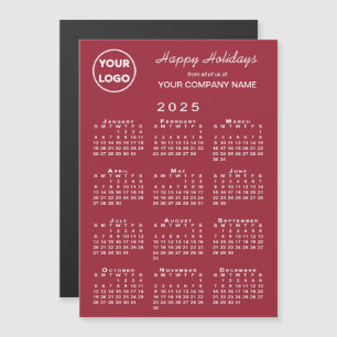 2025 Kalender Zakelijk Logo Rode Vakantiemagnet