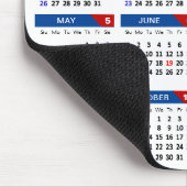 2025 Kalender Zakelijk Logo US Patriottisch Blauw Muismat (Hoek)