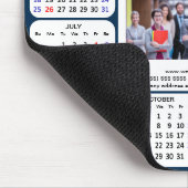 2025 Kalender Zakelijke Foto Logo QR Modern Blue Muismat (Hoek)