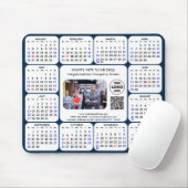 2025 Kalender Zakelijke Foto Logo QR Modern Blue Muismat (Met muis)