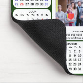2025 Kalender Zakelijke Foto Logo QR Modern Groen Muismat (Hoek)