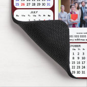 2025 Kalender Zakelijke Foto Logo QR Modern Rood Muismat (Hoek)