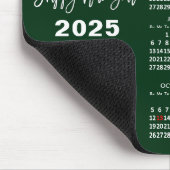 2025 Kalender Zakelijke Foto Modern Groen Eenvoudi Muismat (Hoek)