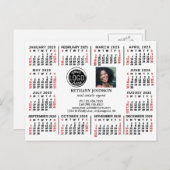 2025 Kalender Zakelijke Logo Foto Tekst Gemakkelij Briefkaart (Voorkant / Achterkant)