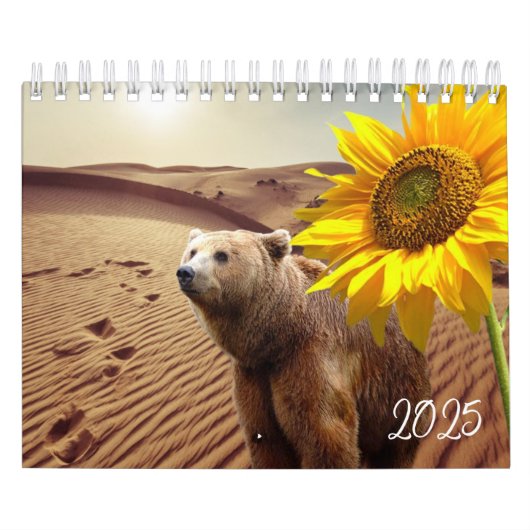2025 Kalender Zonnebloem Beer Natuur (Hoes)