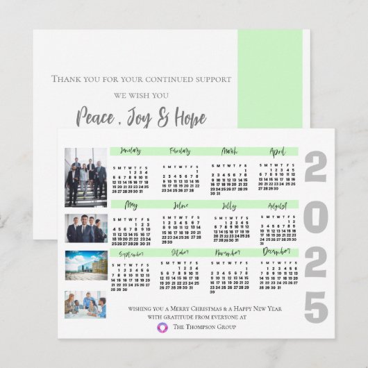 2025 Kalenderfoto Corporate Kerstmis Nieuwjaar Briefkaart (Voorkant / Achterkant)