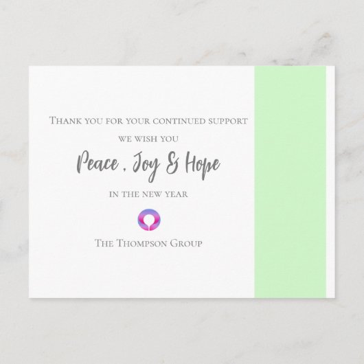 2025 Kalenderfoto Corporate Kerstmis Nieuwjaar Briefkaart (Achterkant)