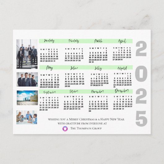 2025 Kalenderfoto Corporate Kerstmis Nieuwjaar Briefkaart (Voorkant)