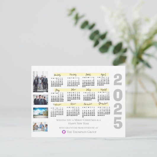 2025 Kalenderfoto Corporate Kerstmis Nieuwjaar Briefkaart (Staand voorkant)