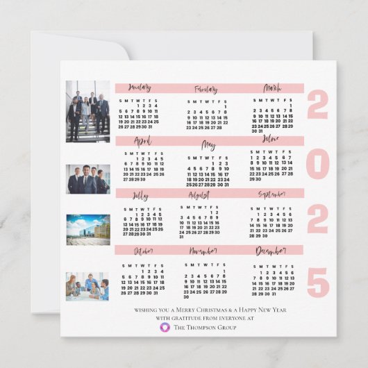 2025 Kalenderfoto Corporate Kerstmis Nieuwjaar Kaart (Voorkant)