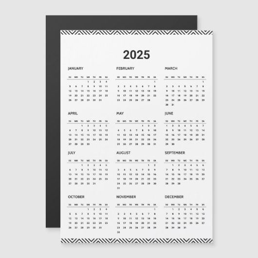 2025 Kalenderjaar Full Business Logo Modern Basic (Voorkant / Achterkant)