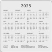 2025 Kalenderjaar in een oogopslag Business Logo P Sticker (Voorkant)