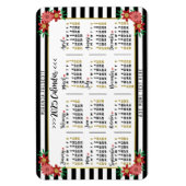 2025 Kalenderjaar Maandelijkse Bloemen Strepen Pre Magneet (Verticaal)