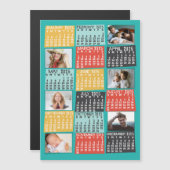 2025 Kalenderjaar Moderne Fotocollage Magneet (Voorkant / Achterkant)