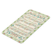 2025 Kalenderjaar op maat | Victoriaans Art Nouvea Magneet (Linkerzijde)