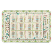 2025 Kalenderjaar op maat | Victoriaans Art Nouvea Magneet (Horizontaal)