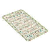 2025 Kalenderjaar op maat | Victoriaans Art Nouvea Magneet (Rechterzijde)